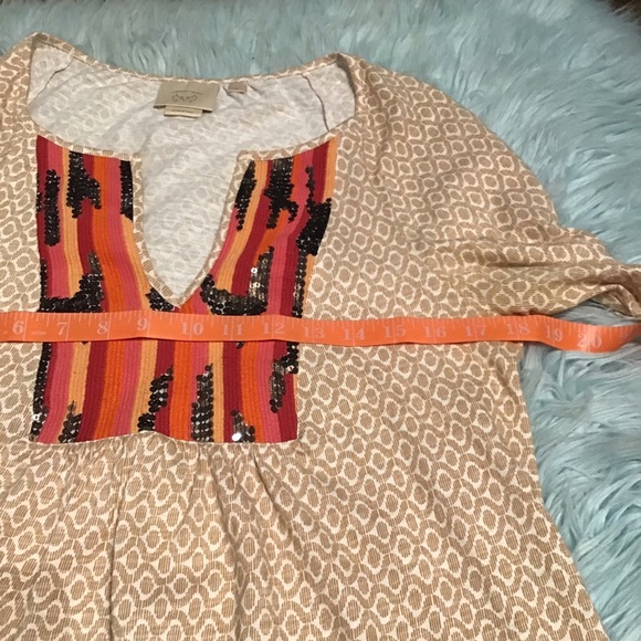 Anthropologie VanessaVirginia Boho Long Sleeve Top - Picture 7 of 8